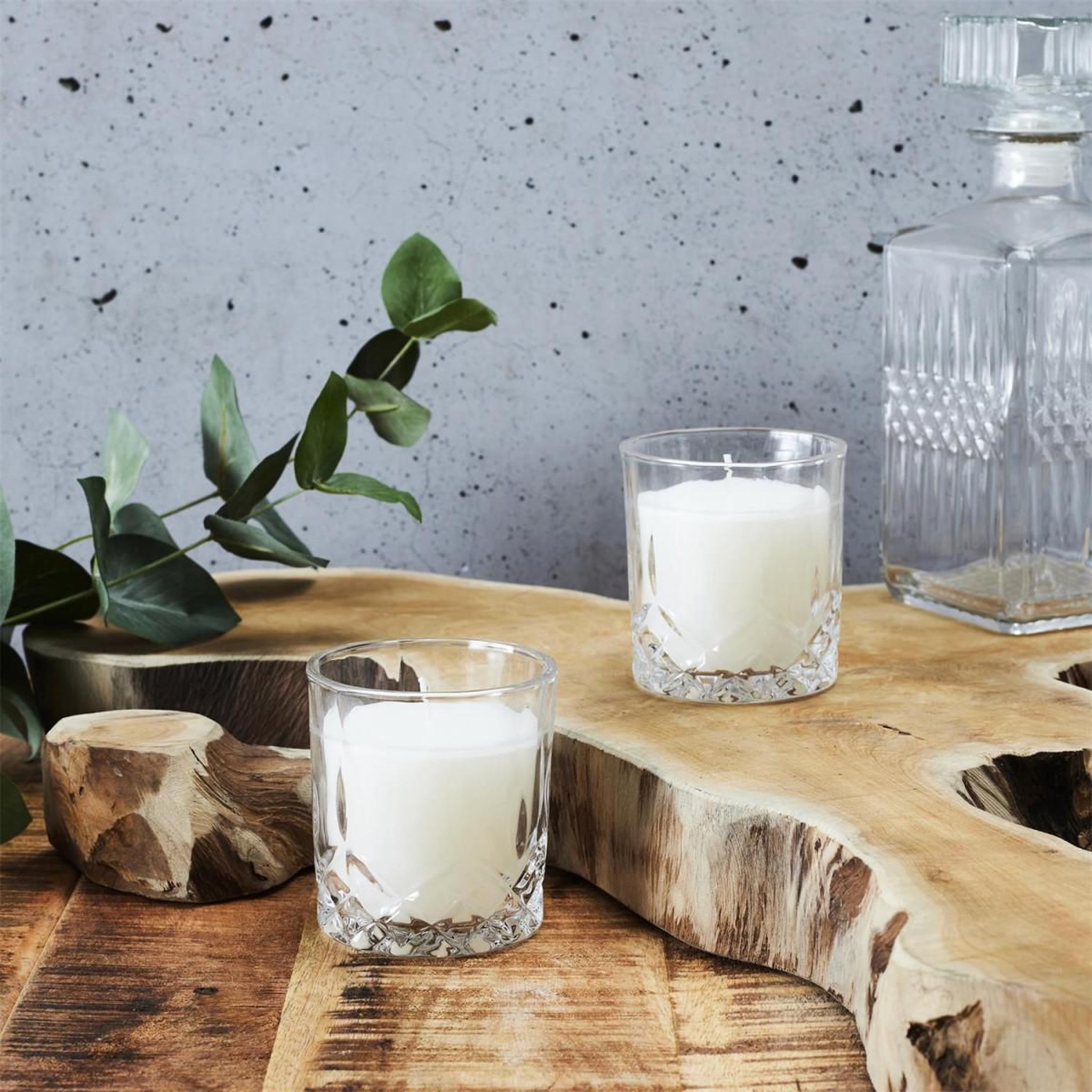 Voir la diapositive 4 : The Home Deco Factory Lot de 2 bougies parfumées  coffret  150g ambre