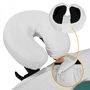 Voir la diapositive 2 : VIVEZEN Lot de 2 housses de protège têtiere pour table de massage - Flanelle - Blanc
