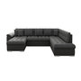 Voir la diapositive 1 : BEST MOBILIER Chuck - canapé panoramique xxl - convertible avec coffre - 7 places - droit