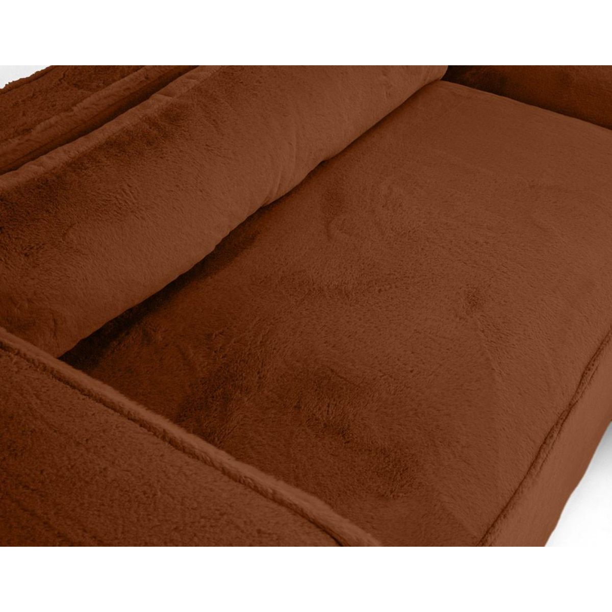 LISA DESIGN Ela - canapé d'angle droit 4 places - en fausse fourrure