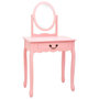 Voir la diapositive 3 : VIDAXL Coiffeuse et tabouret Rose 65x36x128 cm Bois de paulownia MDF