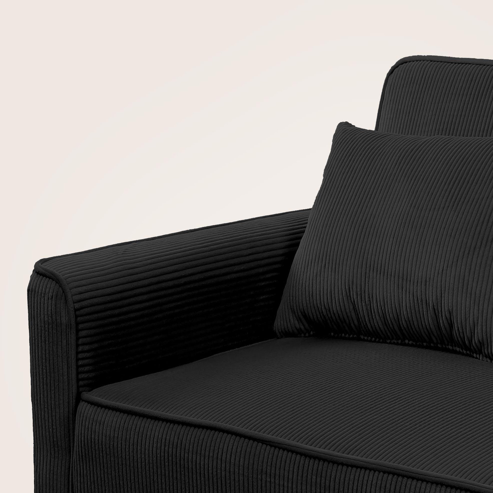 Voir la diapositive 6 : BEST MOBILIER Ernest - canapé droit 2 places convertible en velours côtelé