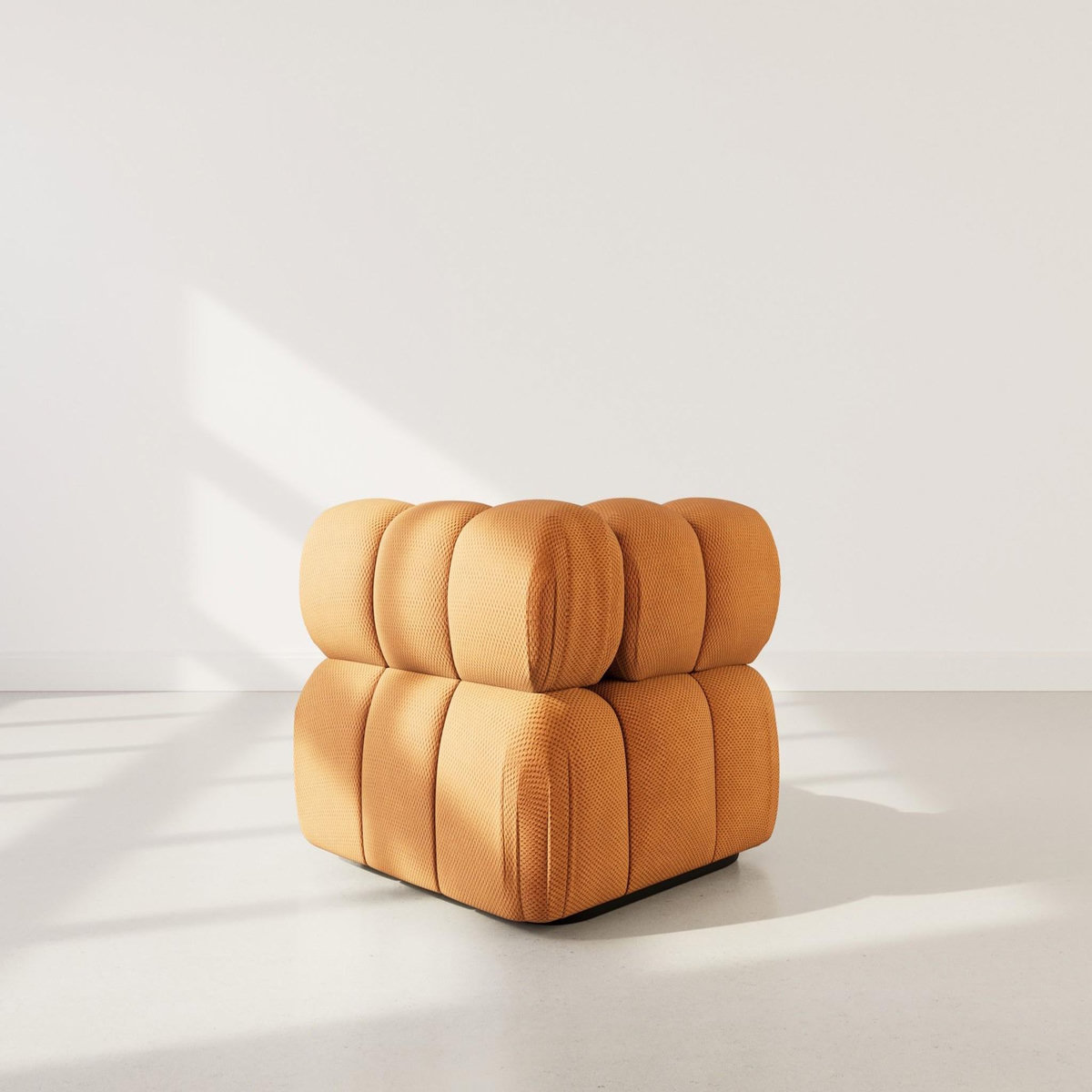 LISA DESIGN Ruby - module d'assise d'angle gauche en velours texturé