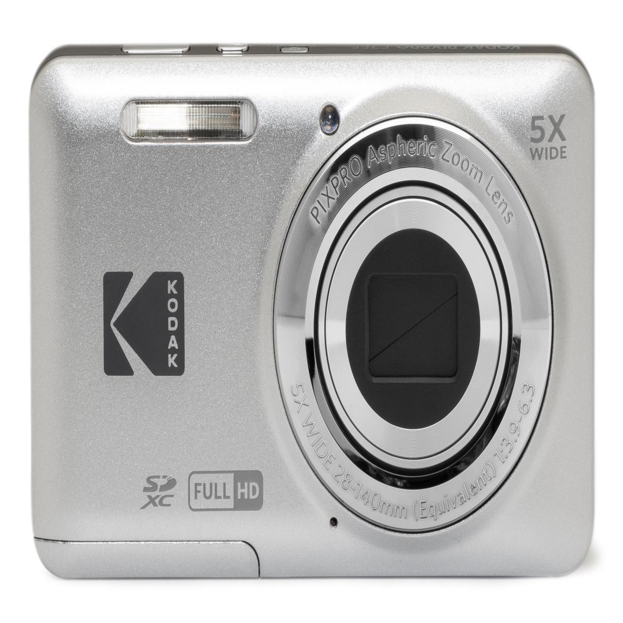 Voir la diapositive 2 : Kodak Appareil photo compact numérique argent pixpro fz55 16 mp, zoom optique 5x, objectif grand angle 28 mm, écran lcd 2,7  et vidéo full hd 1080p