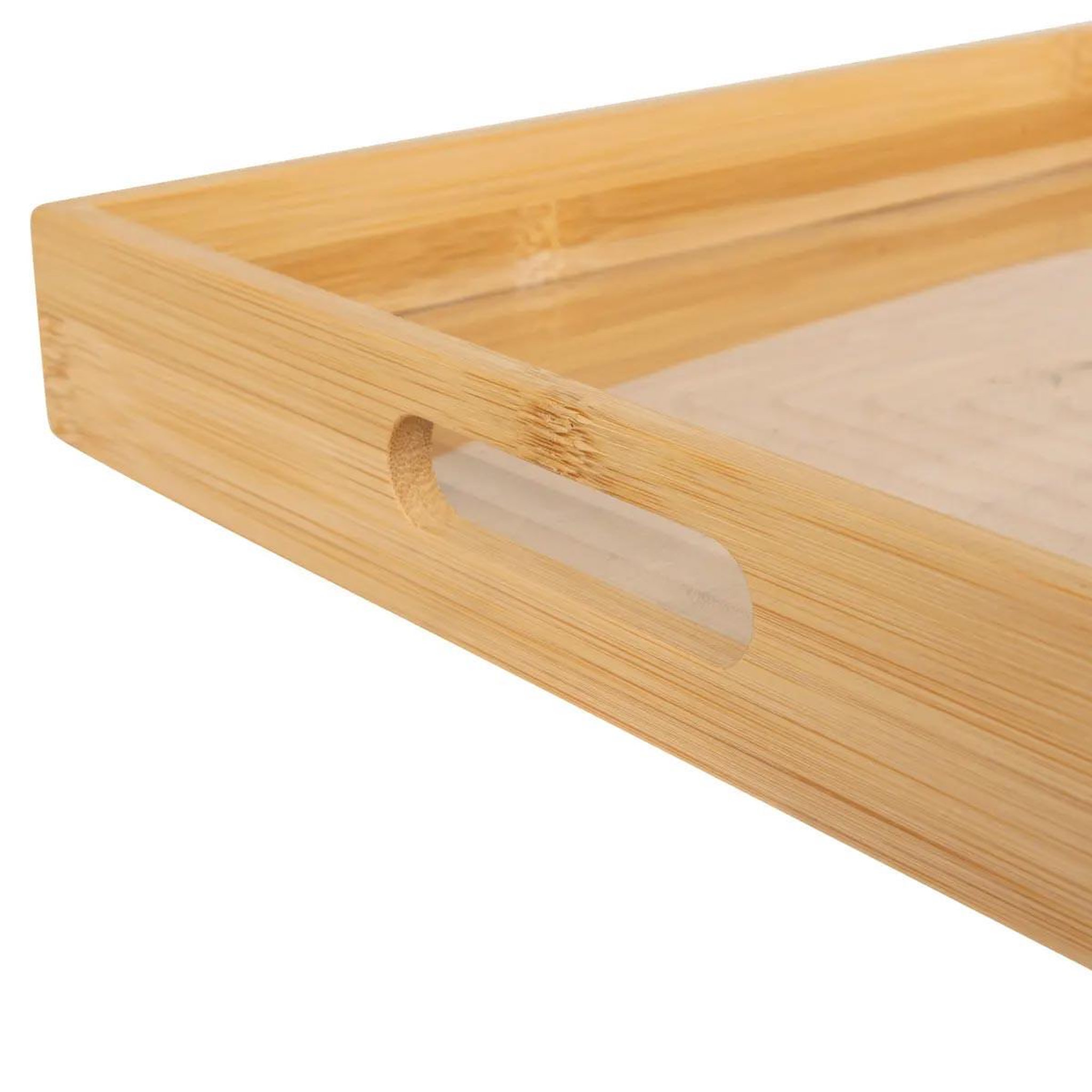 Voir la diapositive 2 : FIVE Plateau de service en bambou  rainuré  46cm naturel