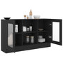 Voir la diapositive 4 : VIDAXL Armoire a vitrine Noir 120x30,5x70 cm Bois d'ingenierie