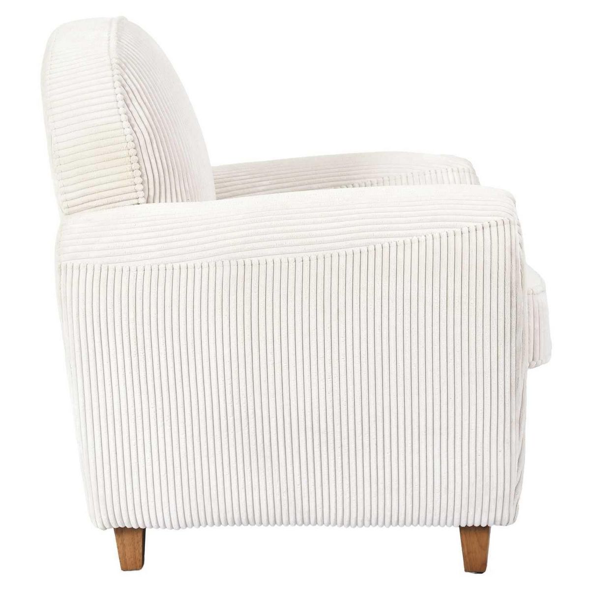 The Home Deco Factory Fauteuil club en tissu côtelé Drammen - Beige