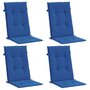 Voir la diapositive 3 : VIDAXL Coussins de chaise de jardin a dossier haut lot de 4 bleu royal