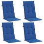 Voir la diapositive 3 : VIDAXL Coussins de chaise de jardin a dossier haut lot de 4 bleu royal