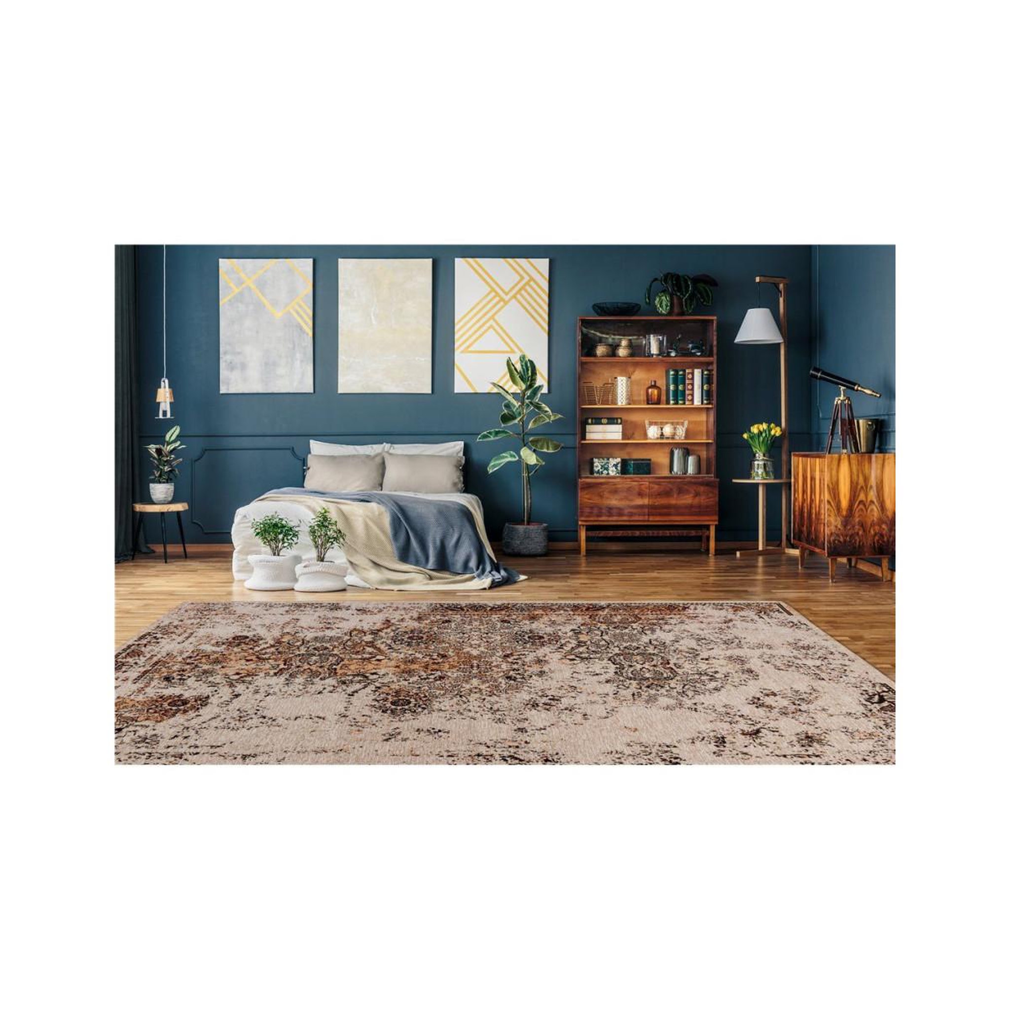 Voir la diapositive 5 : Paris Prix Tapis tissé vintage oriental  charme iii  ivoire