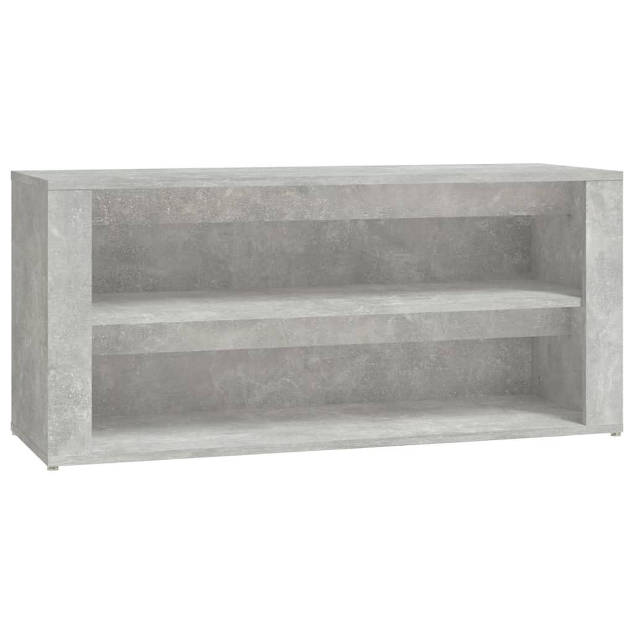 Voir la diapositive 2 : VIDAXL Etagere a chaussures Gris beton 100x35x45 cm Bois d'ingenierie