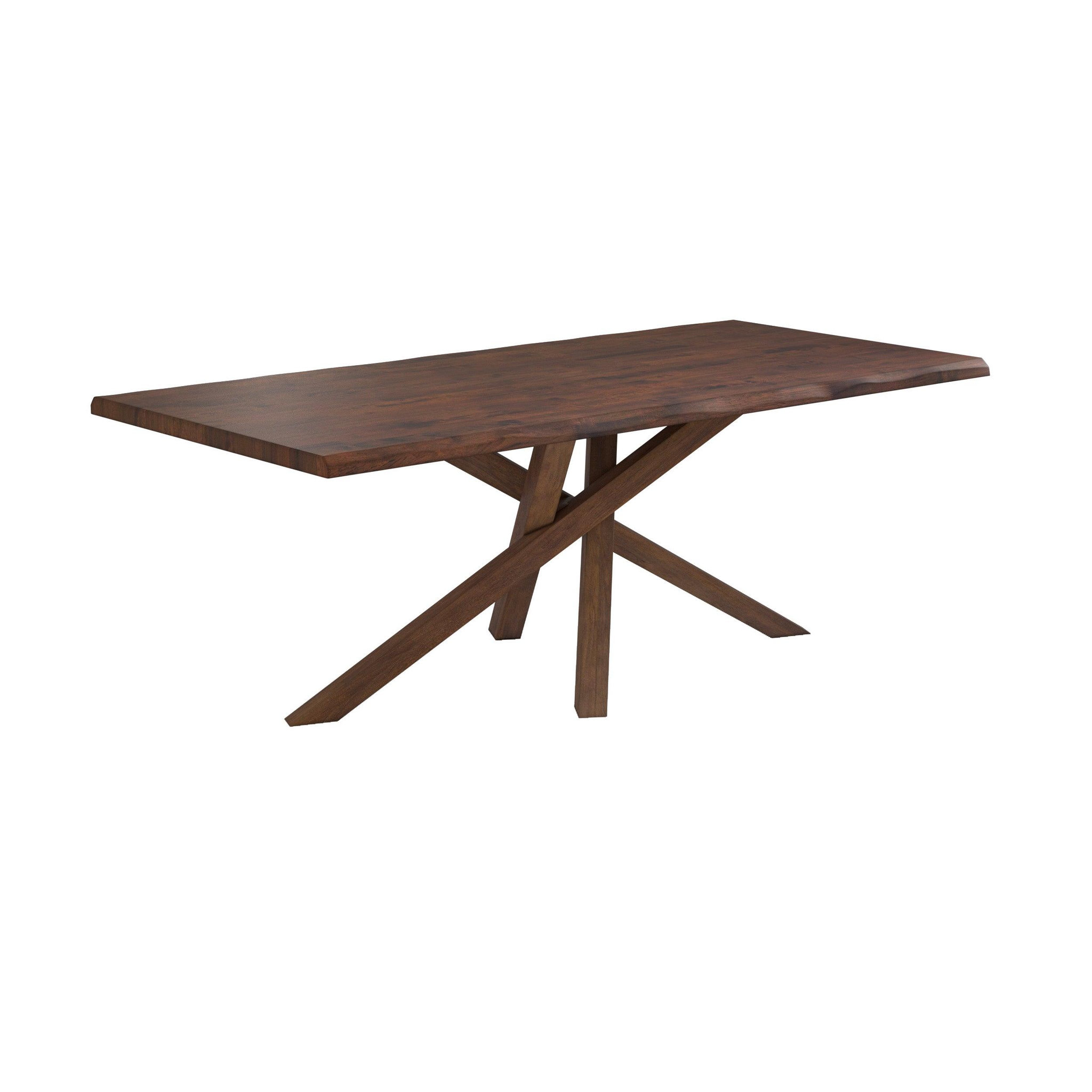 MAISON PAVANE Table rectangulaire en bois d'hévéa massif foncé 8 personnes-Robin