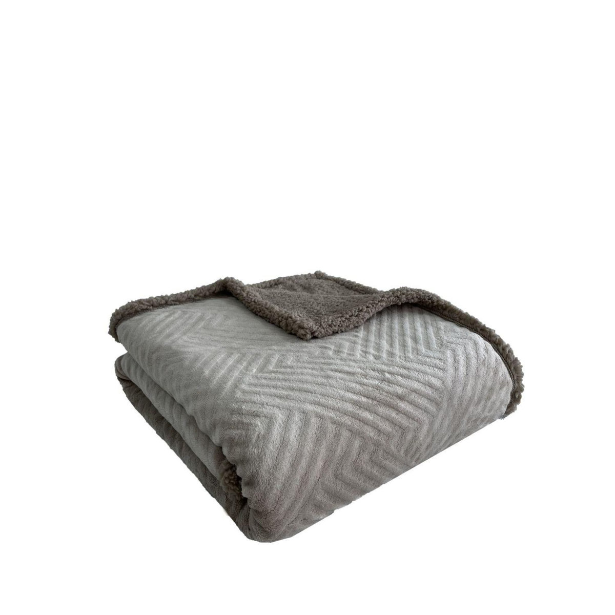 ACTUEL Plaid flanelle gaufrée/Sherpa