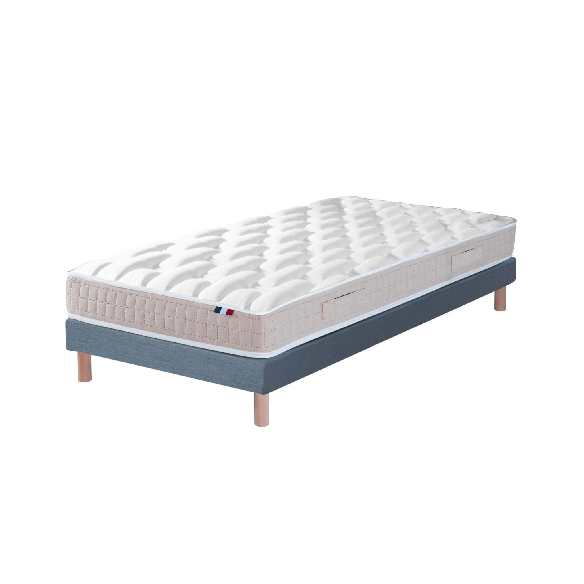 Voir la diapositive 5 : IDLITERIE Ensemble Matelas 100% latex 5 zones ORIGINEL + Sommier - Spécial Dos Sensible - Fabriqué en France