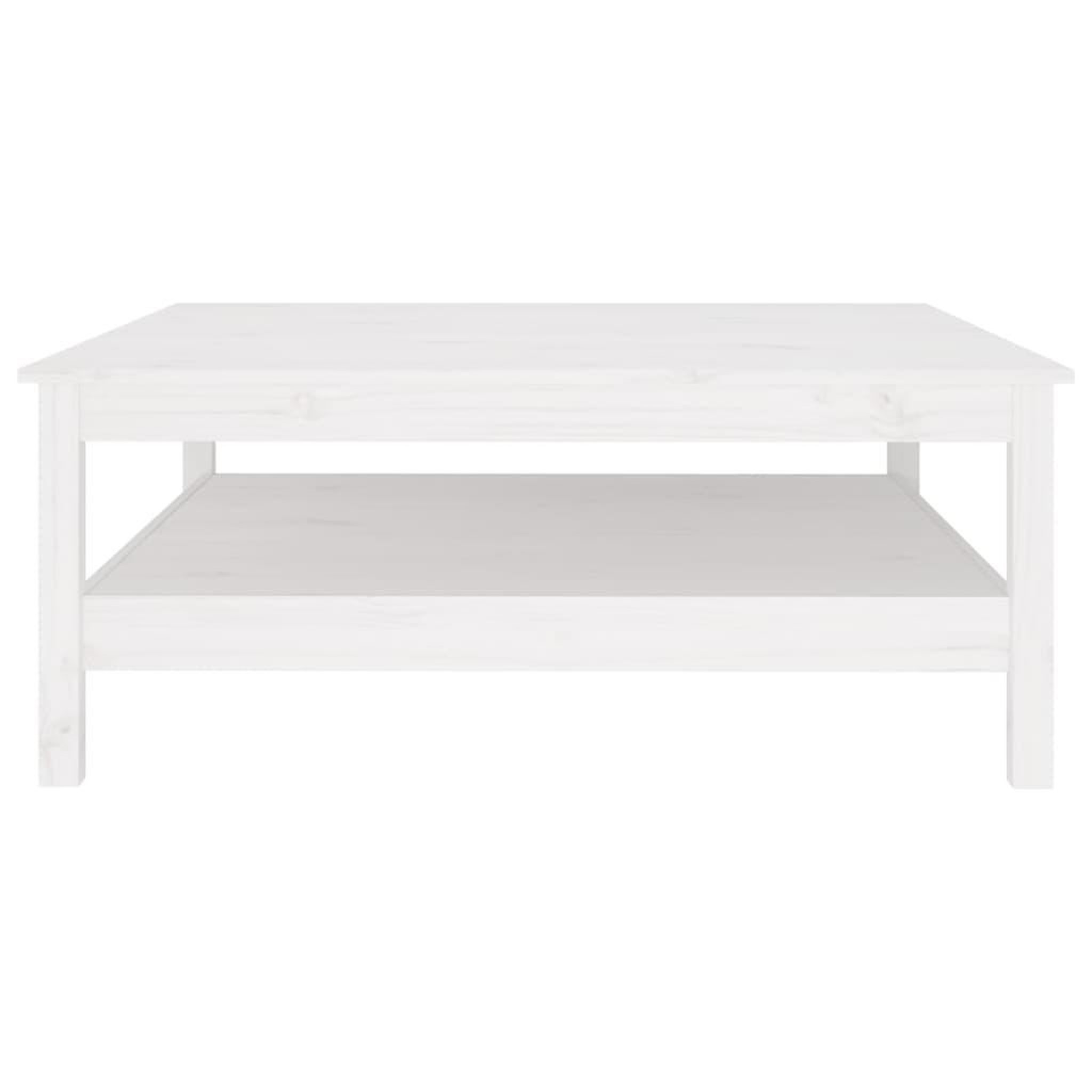 Voir la diapositive 3 : VIDAXL Table basse Blanc 100x100x40 cm Bois massif de pin