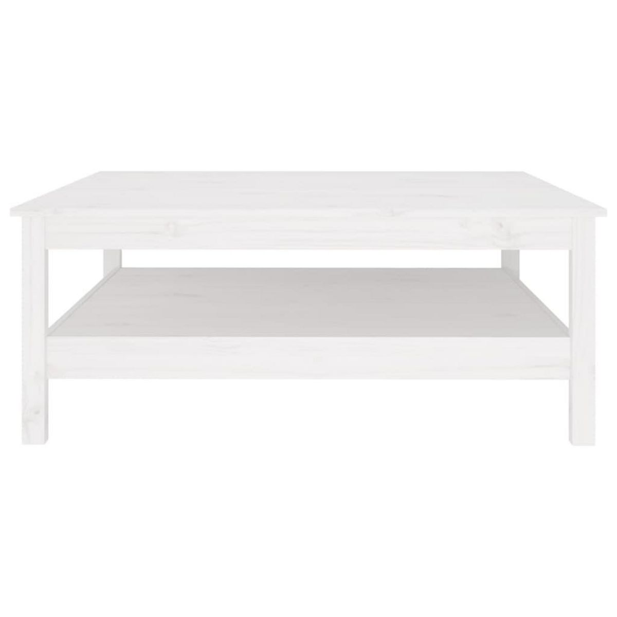 VIDAXL Table basse Blanc 100x100x40 cm Bois massif de pin