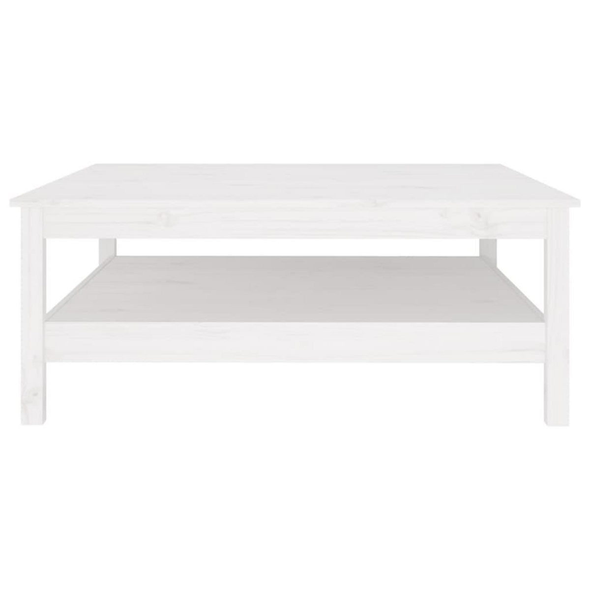 VIDAXL Table basse Blanc 100x100x40 cm Bois massif de pin