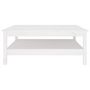 Voir la diapositive 3 : VIDAXL Table basse Blanc 100x100x40 cm Bois massif de pin