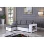 Voir la diapositive 2 : Habitat et Jardin Canapé d'angle convertible/réversible  Axel  - 3 places - Blanc/Gris