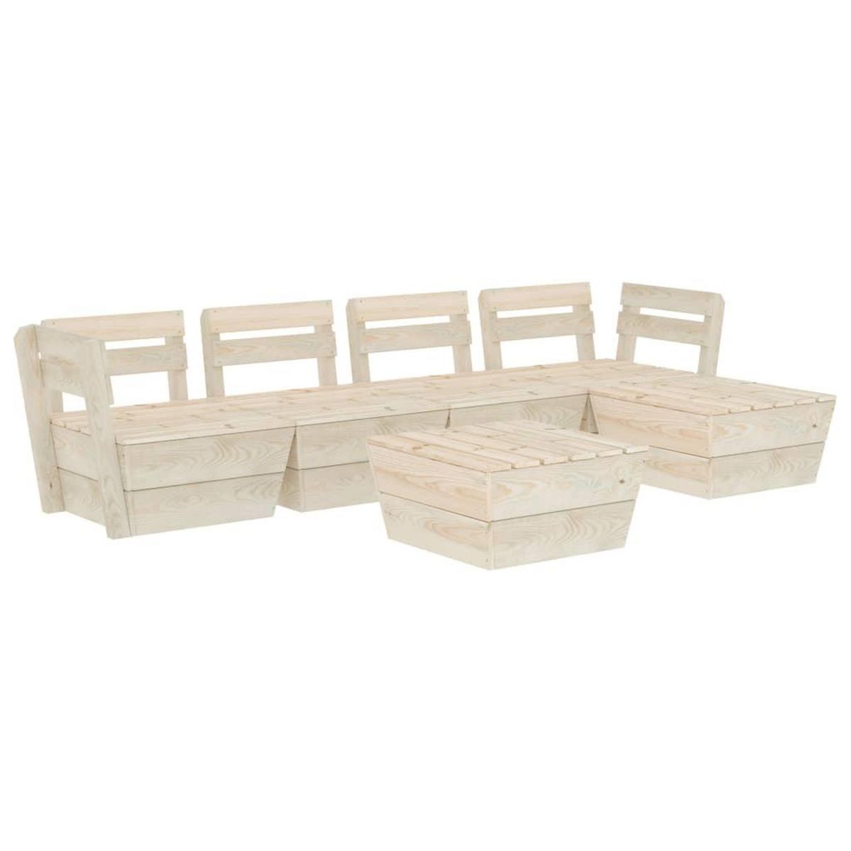 VIDAXL Salon de jardin palette 6 pcs Bois d'epicea impregne