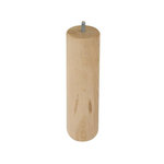 CIME Pied De Lit / Sommier Cylindrique 25Cm - Hêtre Brut Blanc/Beige