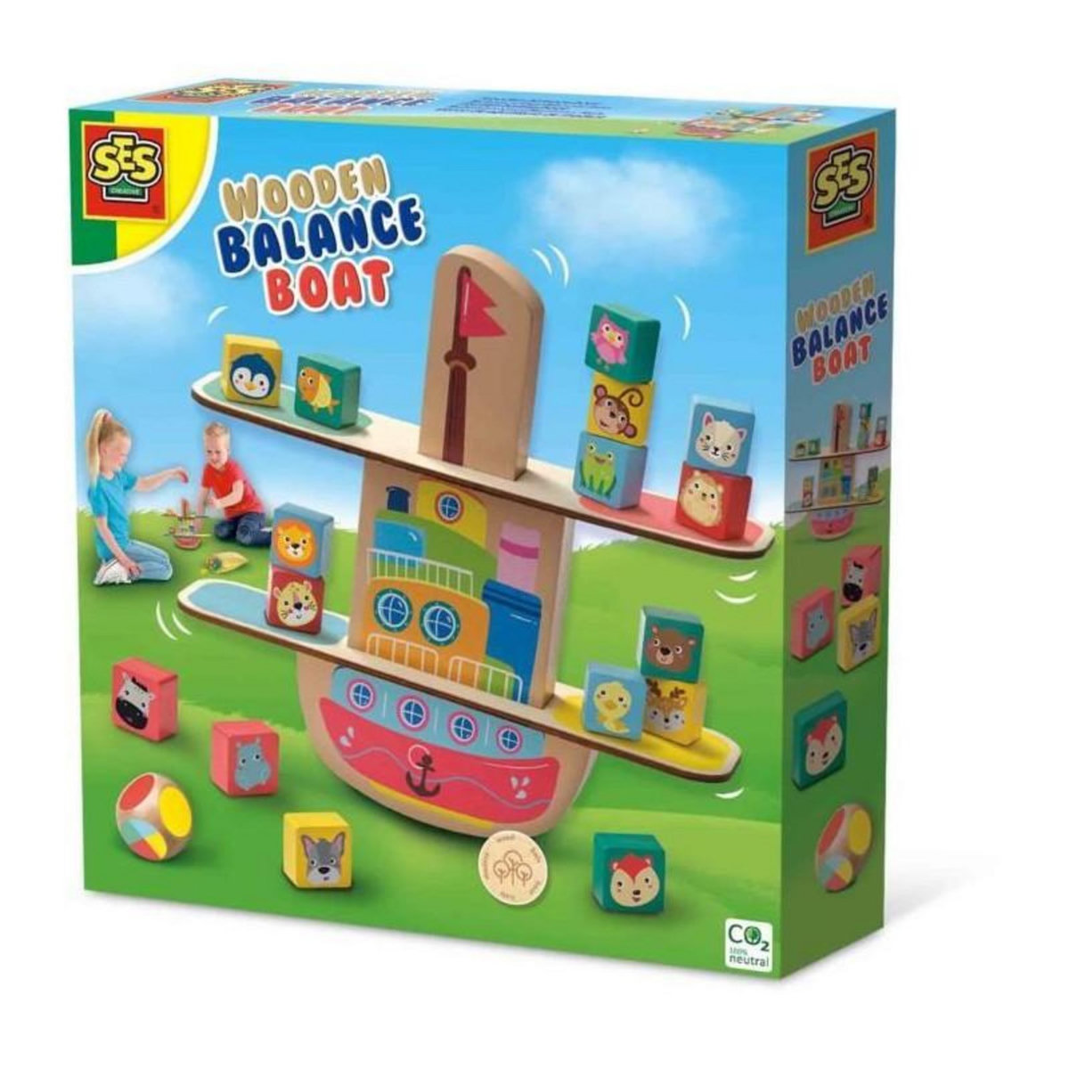 SES Creative Bateau d'équilibre en bois - SES CREATIVE
