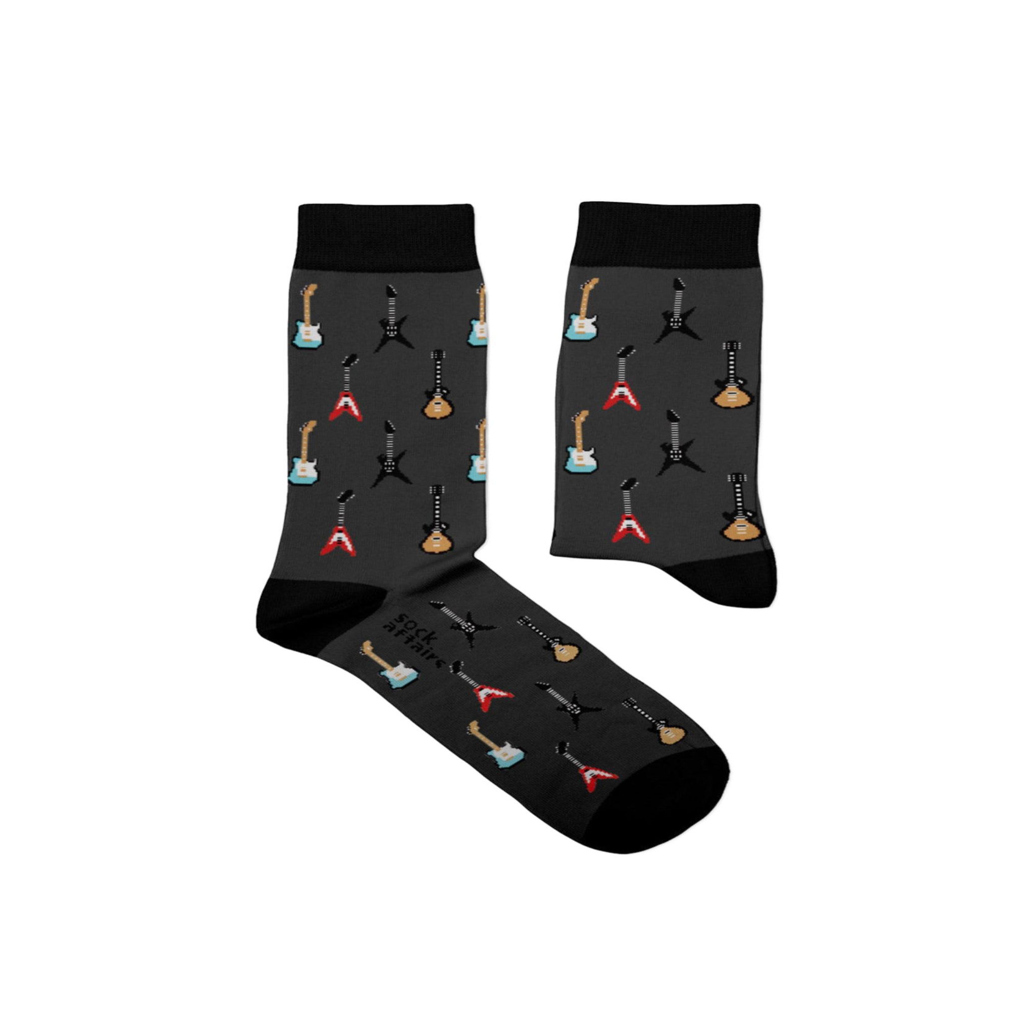 SOCK AFFAIRS Chaussettes rock guitares six cordes noires