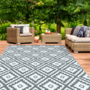 Voir la diapositive 2 : ID MARKET Tapis extérieur BAHAMAS gris 270 x 370 CM