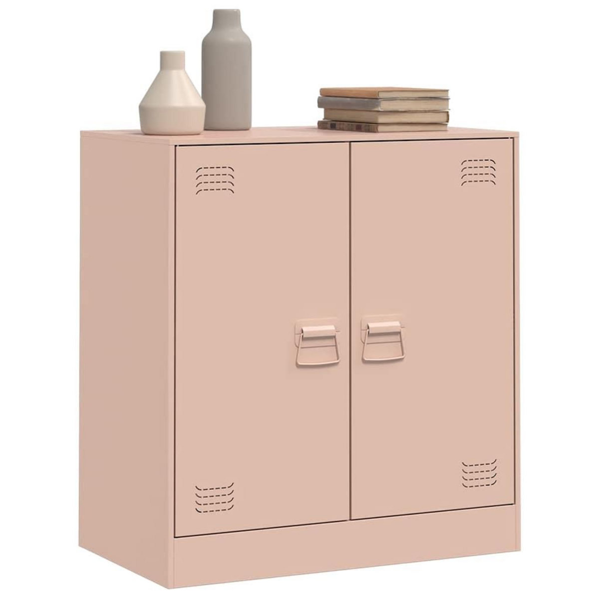 VIDAXL Buffet rose 67x39x73 cm acier