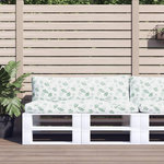 VIDAXL Coussins de palette lot de 2 motif de feuilles tissu Oxford