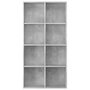 Voir la diapositive 4 : VIDAXL Bibliotheque/Buffet Gris beton 66x30x130 cm Bois d'ingenierie