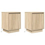Voir la diapositive 3 : VIDAXL Tables de chevet avec lumieres LED 2pcs chene sonoma 38x34x50cm