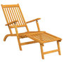 Voir la diapositive 3 : VIDAXL Chaises longues d'exterieur repose-pieds et table Acacia solide