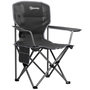 Voir la diapositive 1 : OUTSUNNY Chaise de camping pliante rembourrée - porte-gobelets, poches latérales rangement - sac transport inclus - noir
