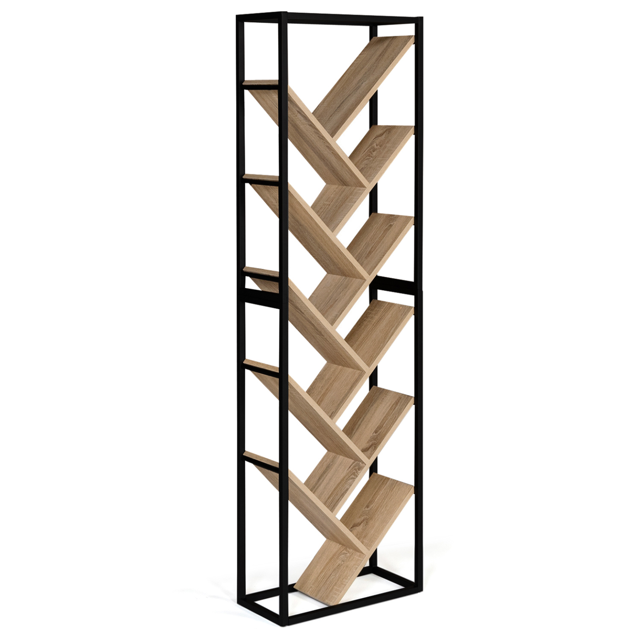 Voir la diapositive 5 : ID MARKET Etagère bibliothèque en forme d'arbre 10 niveaux detroit design industriel 170 cm