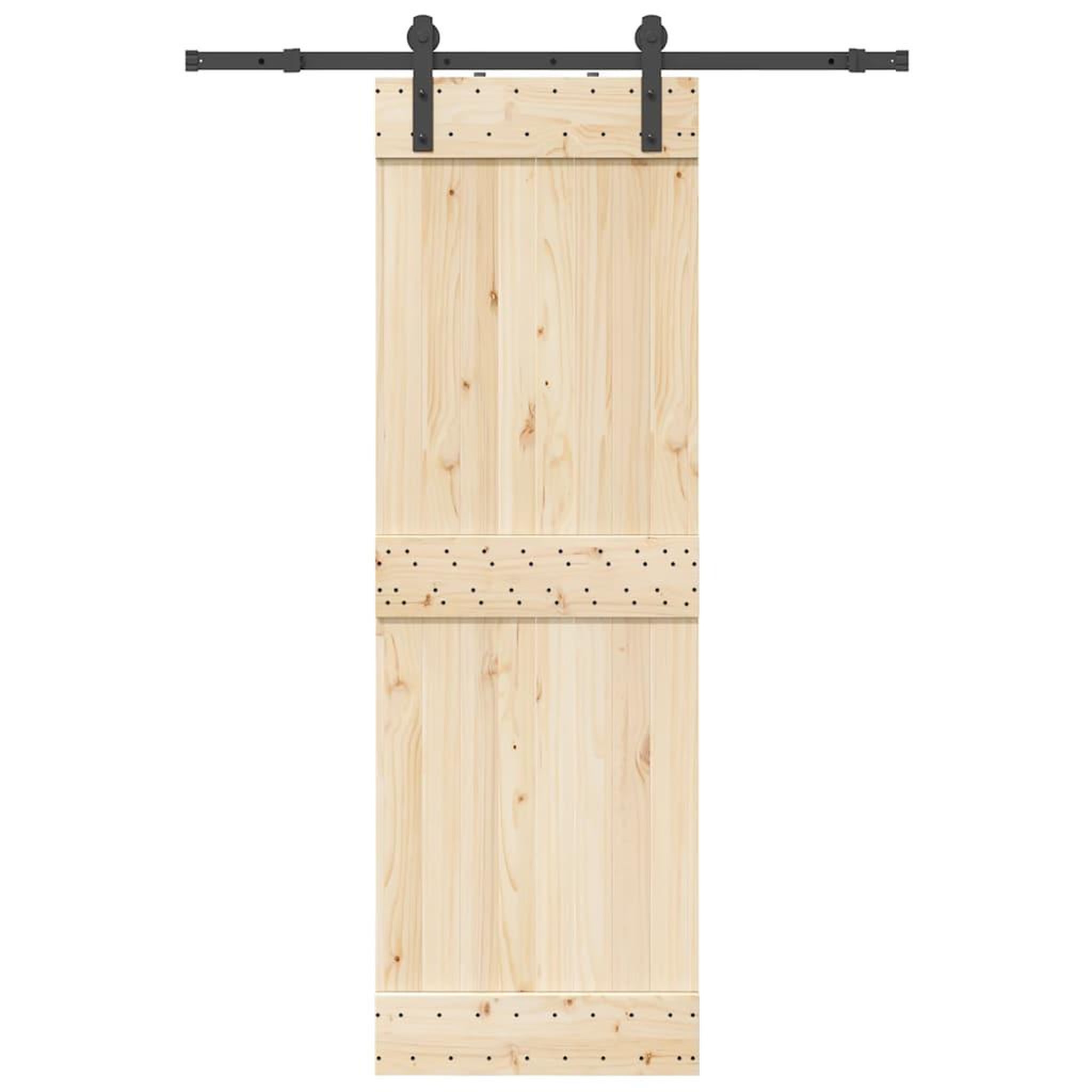 VIDAXL Kit de quincaillerie de porte coulissante 152 cm acier noir