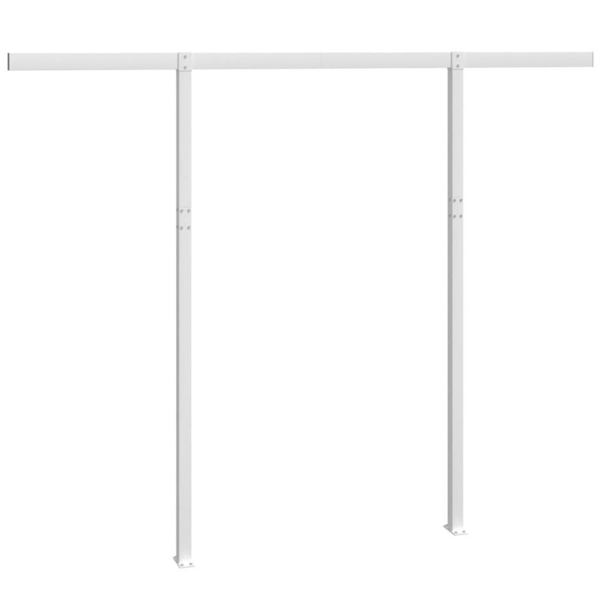 VIDAXL Jeu de poteaux d'auvent blanc 300x245 cm fer
