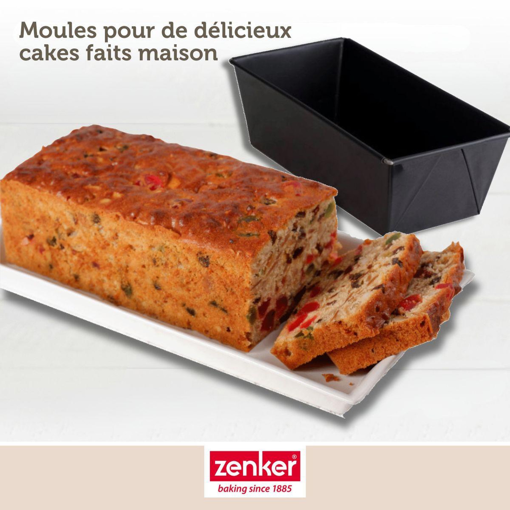 Voir la diapositive 2 : ZENKER Lot de 2 moules à cake 25 cm zenker pure