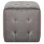 Voir la diapositive 3 : VIDAXL 2 pcs Poufs Gris 30 x 30 x 30 cm Tissu velours