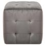 Voir la diapositive 3 : VIDAXL 2 pcs Poufs Gris 30 x 30 x 30 cm Tissu velours