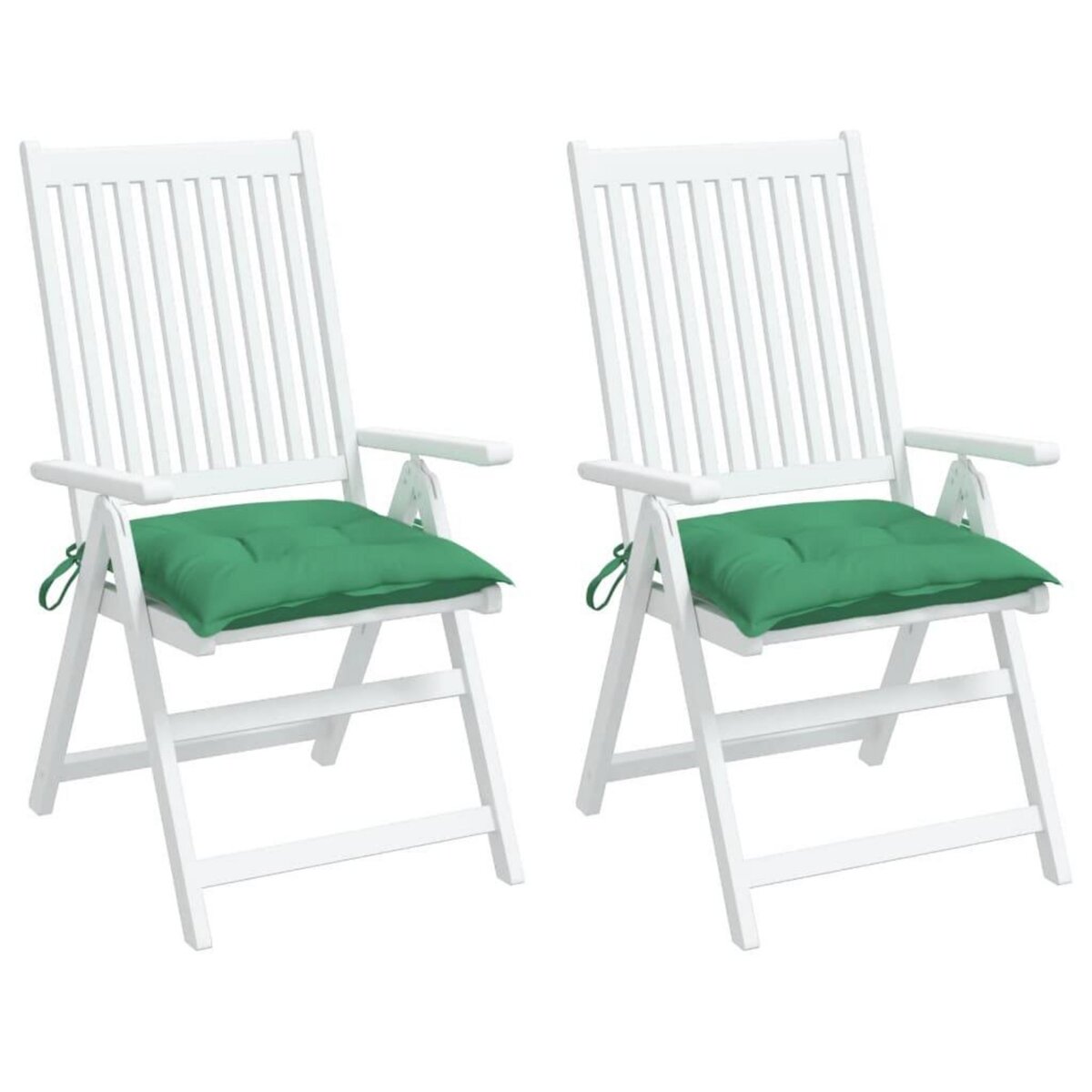 VIDAXL Coussins de chaise lot de 2 vert 40x40x7 cm tissu oxford