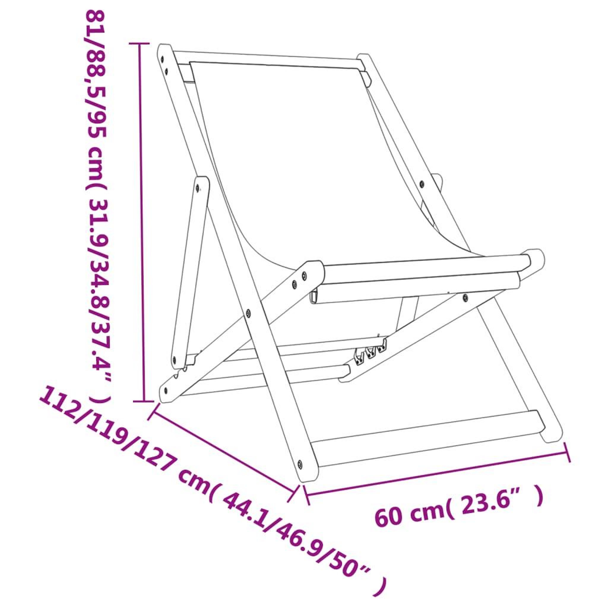 Voir la diapositive 6 : VIDAXL Chaises de plage pliables lot de 2 bleu tissu