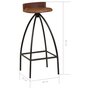 Voir la diapositive 6 : VIDAXL Tabourets de bar lot de 2 bois de recuperation massif