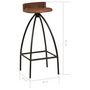 Voir la diapositive 6 : VIDAXL Tabourets de bar lot de 2 bois de recuperation massif