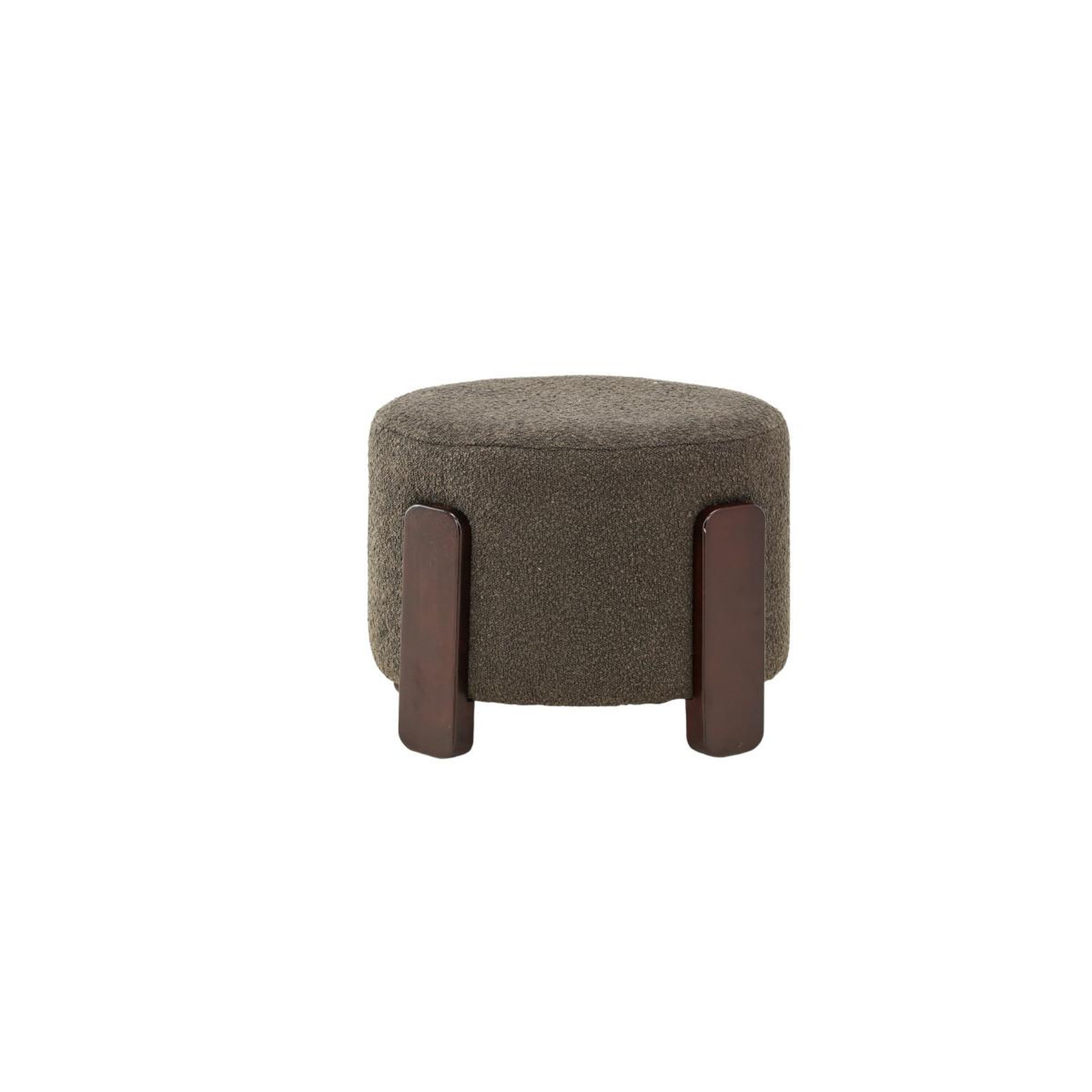 Voir la diapositive 2 : Paris Prix Pouf design tissu bouclette  coffey  52cm gris foncé