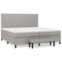 Voir la diapositive 2 : VIDAXL Sommier a lattes de lit avec matelas Gris clair 200x200cm Tissu