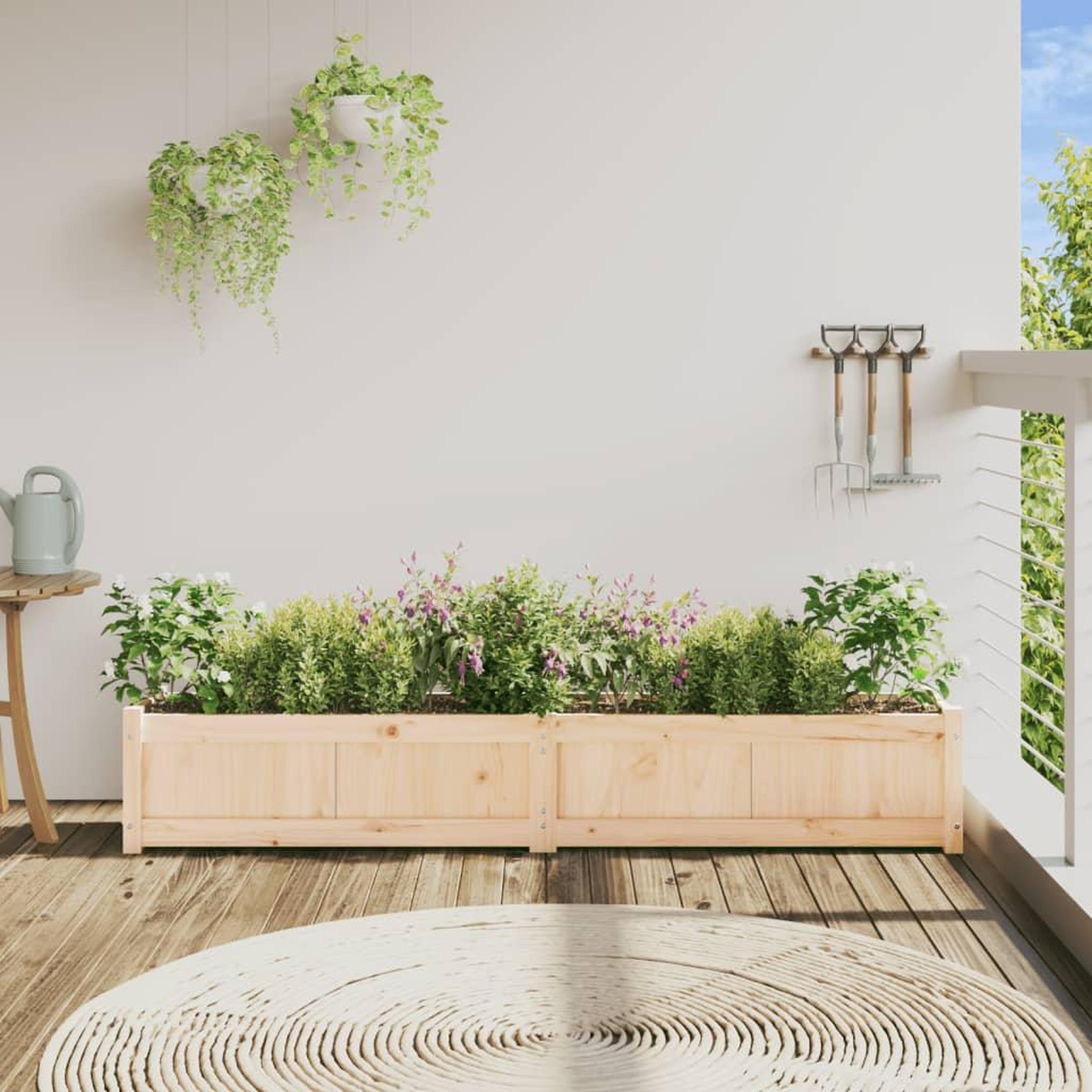 Voir la diapositive 3 : VIDAXL Jardiniere 180x31x31 cm bois de pin massif
