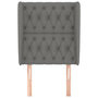 Voir la diapositive 3 : VIDAXL Tete de lit avec oreilles Gris fonce 83x23x118/128 cm Tissu