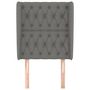 Voir la diapositive 3 : VIDAXL Tete de lit avec oreilles Gris fonce 83x23x118/128 cm Tissu