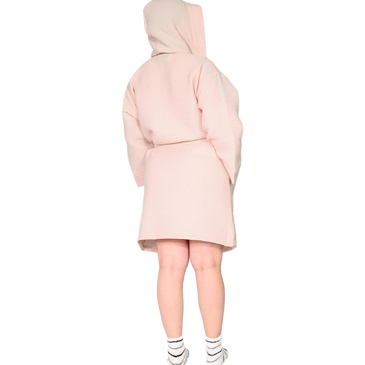 Sensei Maison Peignoir mi-long nid d'abeille SPA CAPUCHE